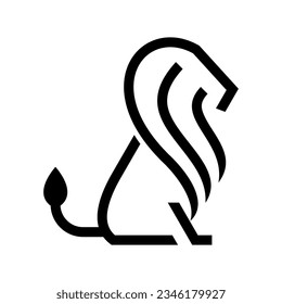 Plantilla de diseño de logotipo de vectores de león