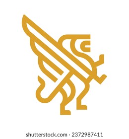 Plantilla de diseño de logotipo de vectores de león
