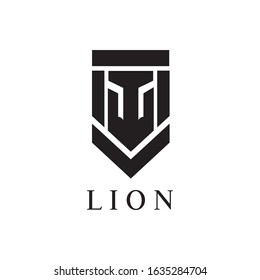 Lion vector logo. Lion emblem. Lion icon (sign, symbol, illustration). Lion head badge