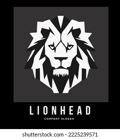 lion vector logo, emblem retro drawing of a lion head