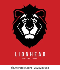 lion vector logo, emblem retro drawing of a lion head