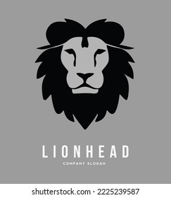 lion vector logo, emblem retro drawing of a lion head