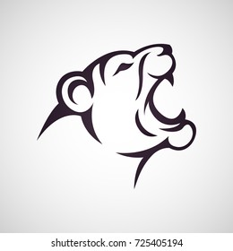 Lion vector logo icon illustration