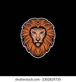 a lion vector logo illustration