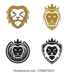 Diseño de Plantilla de logotipo de Vector de león