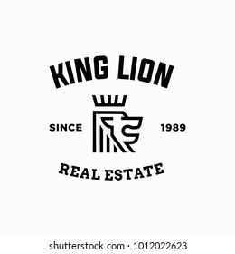 Lion - vector logo/icon illustration label