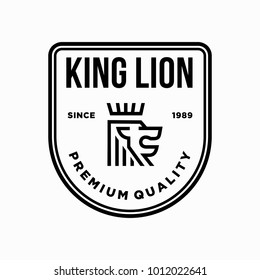 Lion - vector logo/icon illustration label