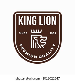 Lion - vector logo/icon illustration label