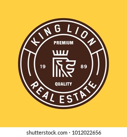 Lion - vector logo/icon illustration label