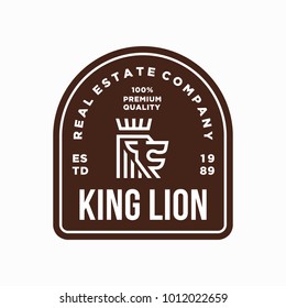 Lion - vector logo/icon illustration label