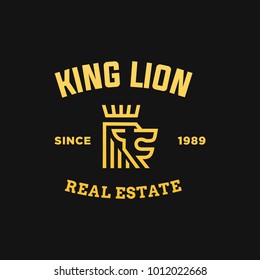 Lion - vector logo/icon illustration label