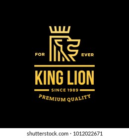 Lion - vector logo/icon illustration label