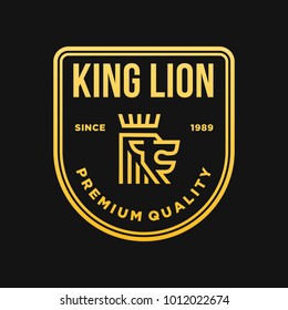 Lion - vector logo/icon illustration label
