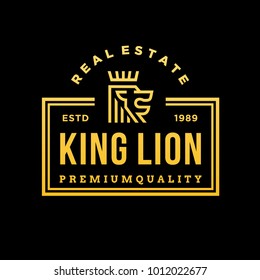 Lion - vector logo/icon illustration label