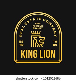 Lion - vector logo/icon illustration label