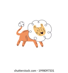 Lion Vector On White Background