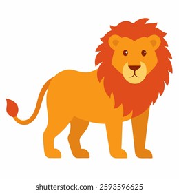 Lion vector on white background.
