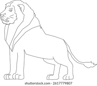 Lion vector on white background