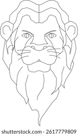 Lion vector on white background