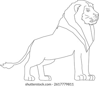 Vector de león sobre fondo blanco