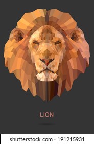 Lion vector polygon geometric