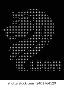 Lion vector Rhinestone t-shirt design