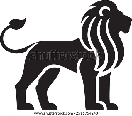 Lion Vector Silhouette Art Lion Illustration Lion Drawing