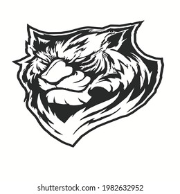 Lion vector silhouette image as editing material for making posters, banners, photos, logos, and others.