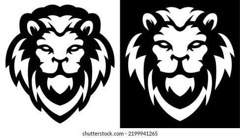 Lion vector, silhouette vector, isolated illustration abstract pattern on white background