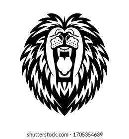 lion vector sketch .. Tribal art tattoo .. t-shirt design ..