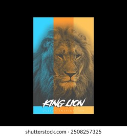 lion vector t shirt design  poster design   halftone effect illustration