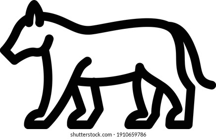 lion vector thin line icon