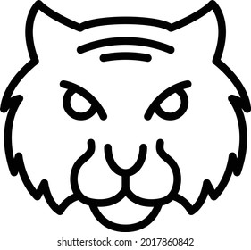 lion vector thin line icon