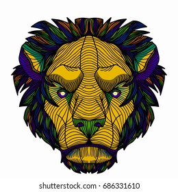 Lion Vector Yellow Stock Vector (Royalty Free) 686331610 | Shutterstock