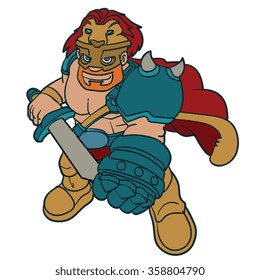 lion warrior cartoon