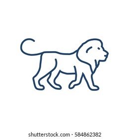Lion web line icon.