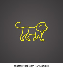 Lion web line icon.