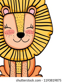Lion wild animal cartoon