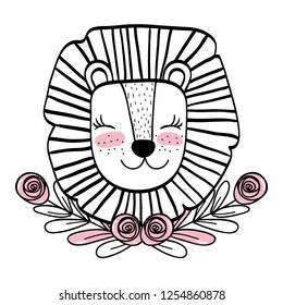 Lion wild animal cartoon