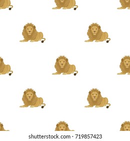 A lion, a wild and ferocious predator. Leo, the king of beasts single icon in cartoon style vector symbol stock illustration web.