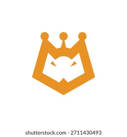 o negócio de design do logotipo do lion win king