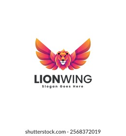 Lion Wing Gradient Colorful Logo