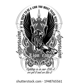 Lion With Wings Fighter Motivation Quotes