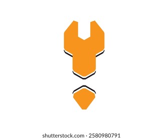 Lion Wrench Logo. logo symbol icon vector graphic design illustration idea creative