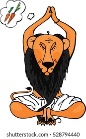 lion yoga pose