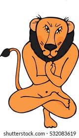 lion yoga pose