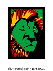 Lion of Zion Vector Framed