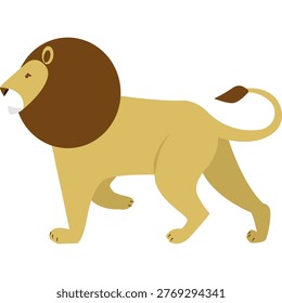 Lion zoo animal vector icon isolated on white background