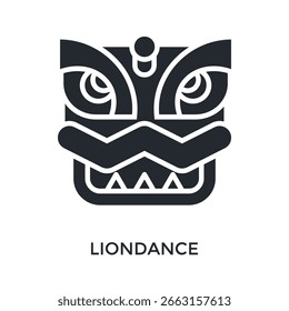 Liondance Icon Glyph Style. Vector Illustration For Graphic Design