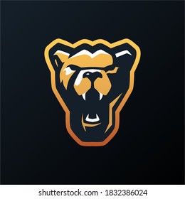 lioness e sport logo vector icon illustration